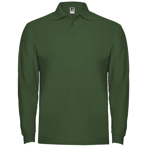 Polo manches longues Homme personnalisé 220gr Estrella ROLY Vert bouteille